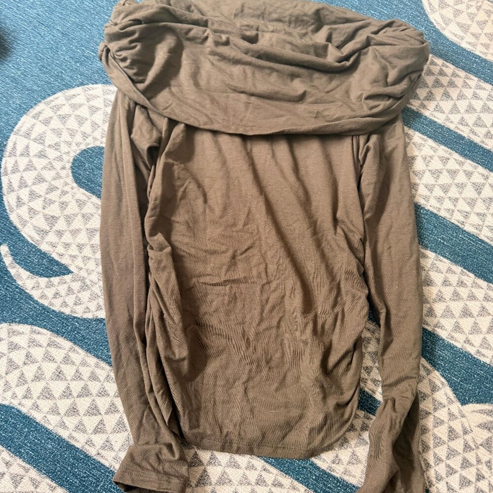 olive green reformation top